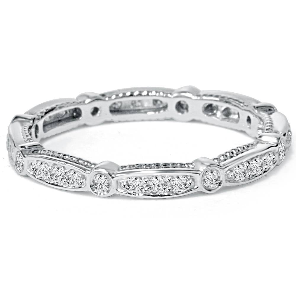 14K White Gold Diamond Eternity Ring G18000