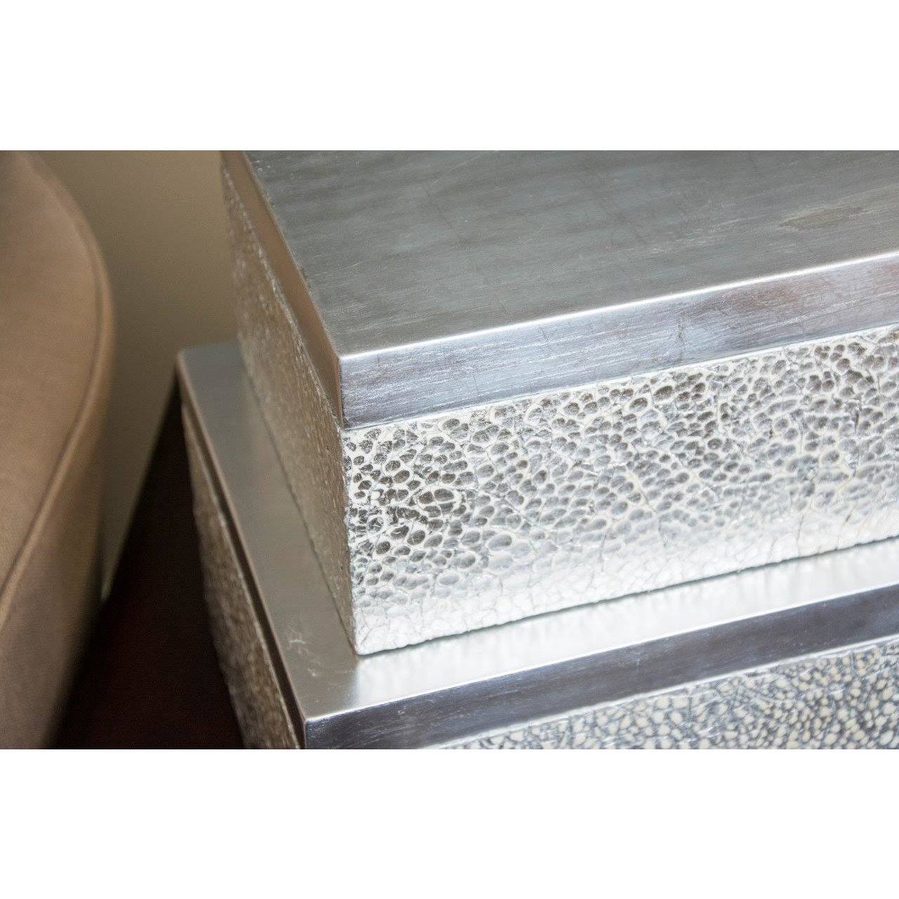 Silver Rectangular Boxes, Set of 2 M347