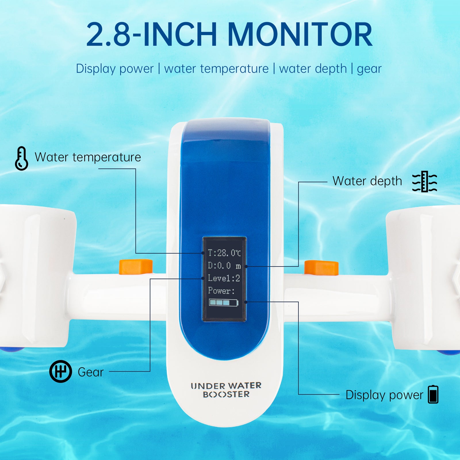 Electric Underwater Sea Propeller with 2 Speed Level F9015