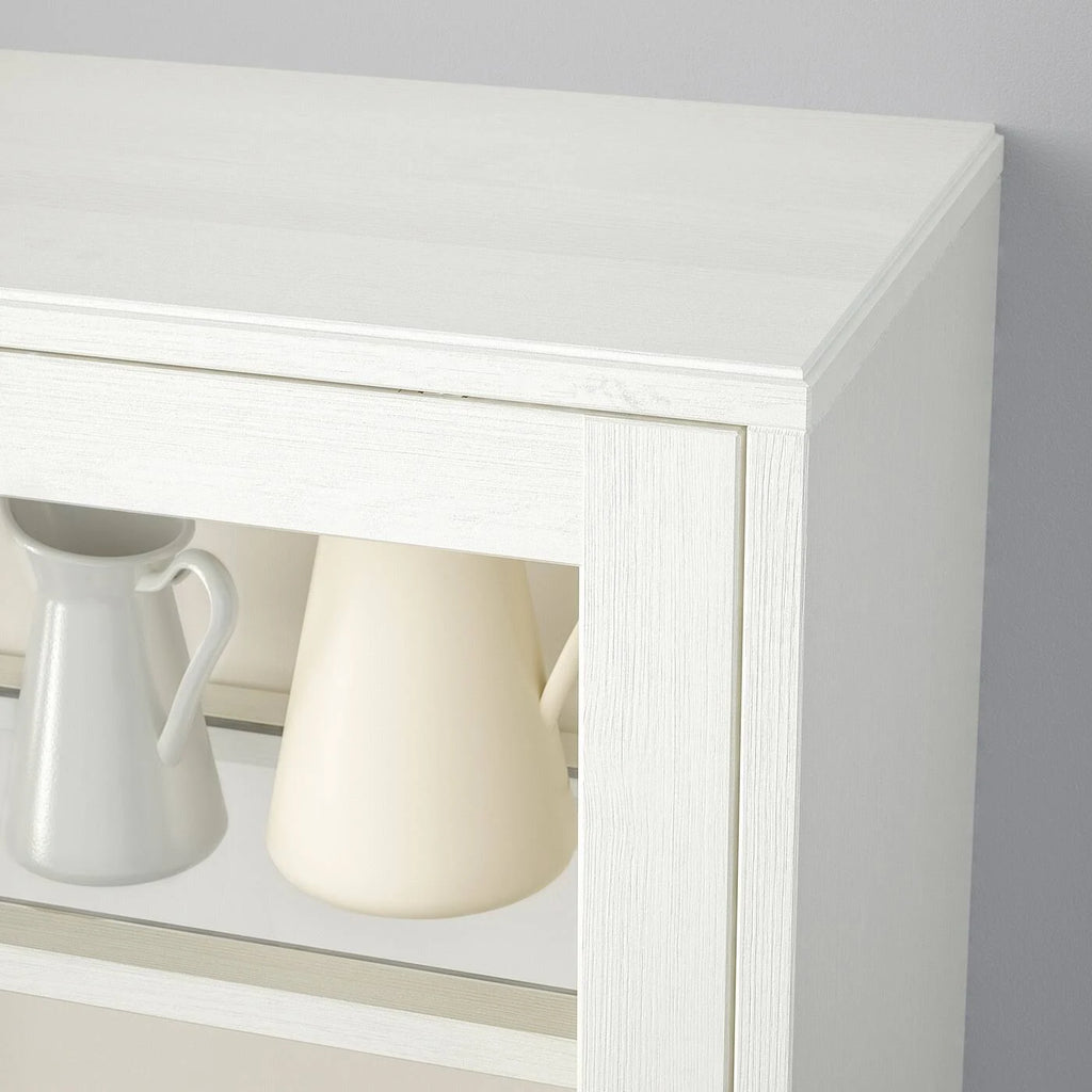 White Glass-Door Cabinet Q8414