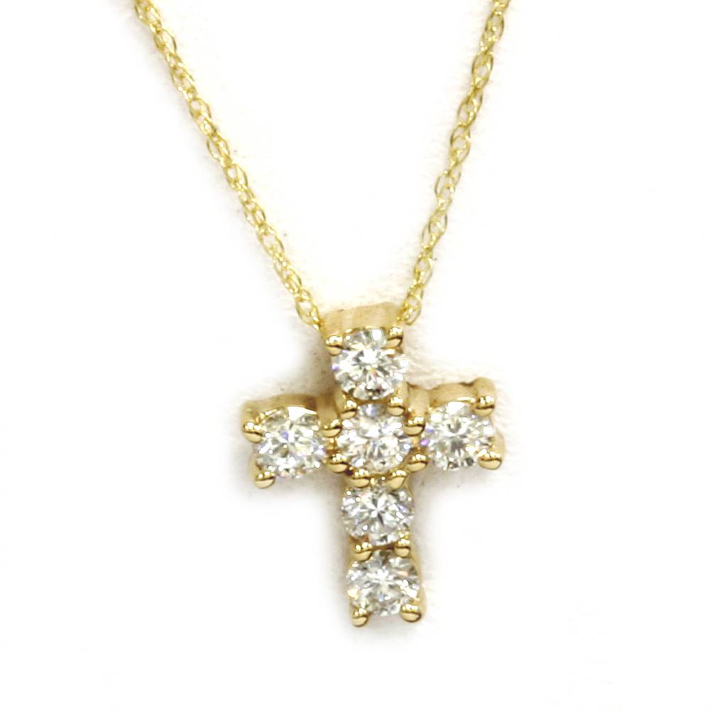 1/2CT Diamond Petite Cross & Chain I854595