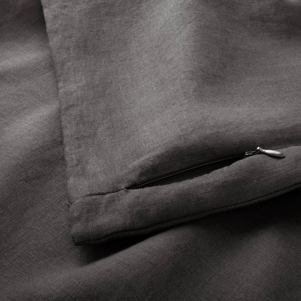 Washed Black King Linen Duvet & Sham Set R87349