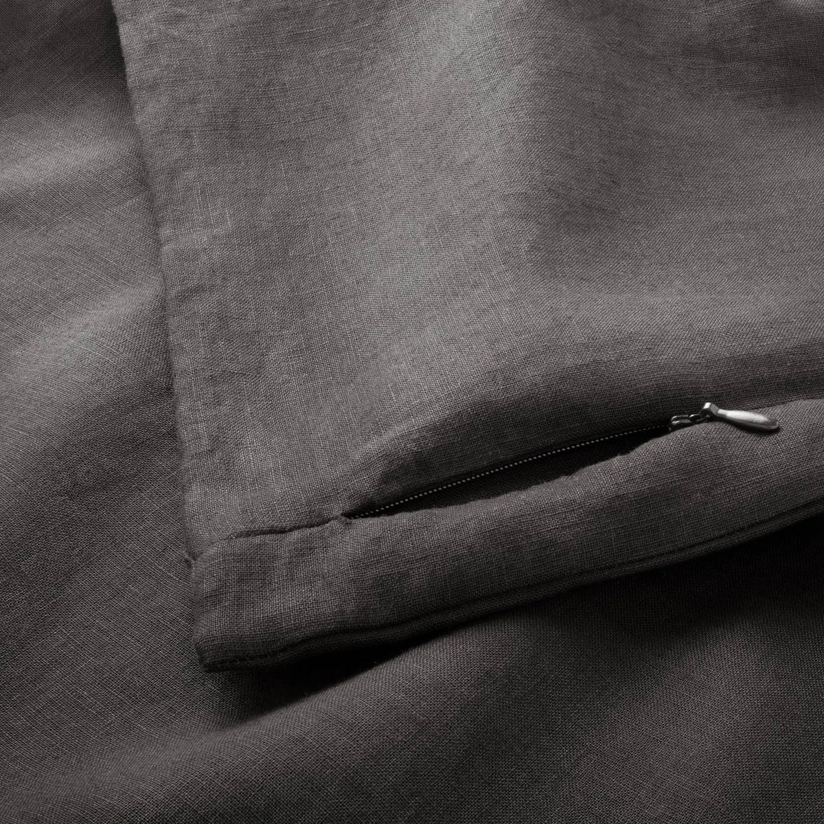 Washed Black King Linen Duvet & Sham Set R87349