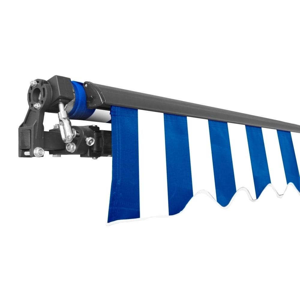 10 x 8 ft. Black Frame Retractable Patio Canopy Awning C7688