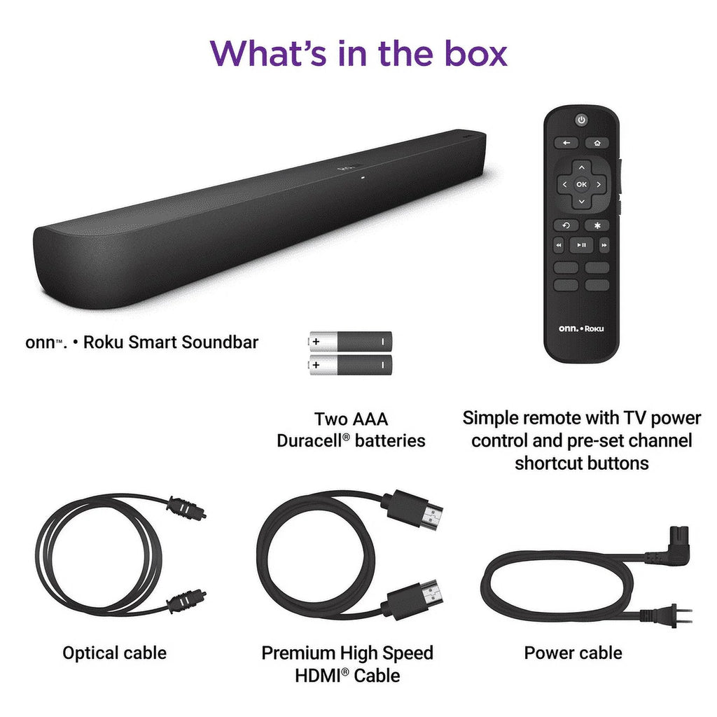 Roku Smart Soundbar with Built-in 4K Streaming Media Player S342