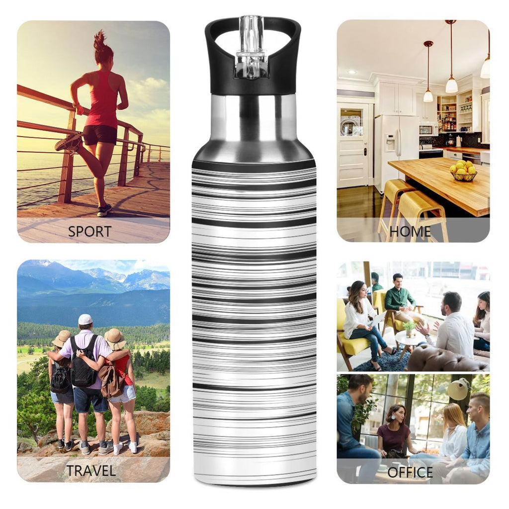 20 OZ Stainless Steel Vacuum Insulated Water Bottle with Straw Lid P223693