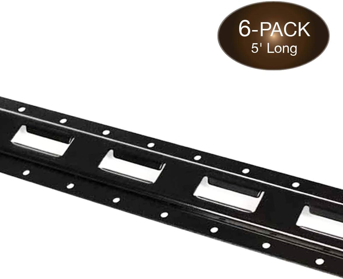 5' Powder-Coated Steel E-Track Tie-Down Rail, 8 Pack I52345