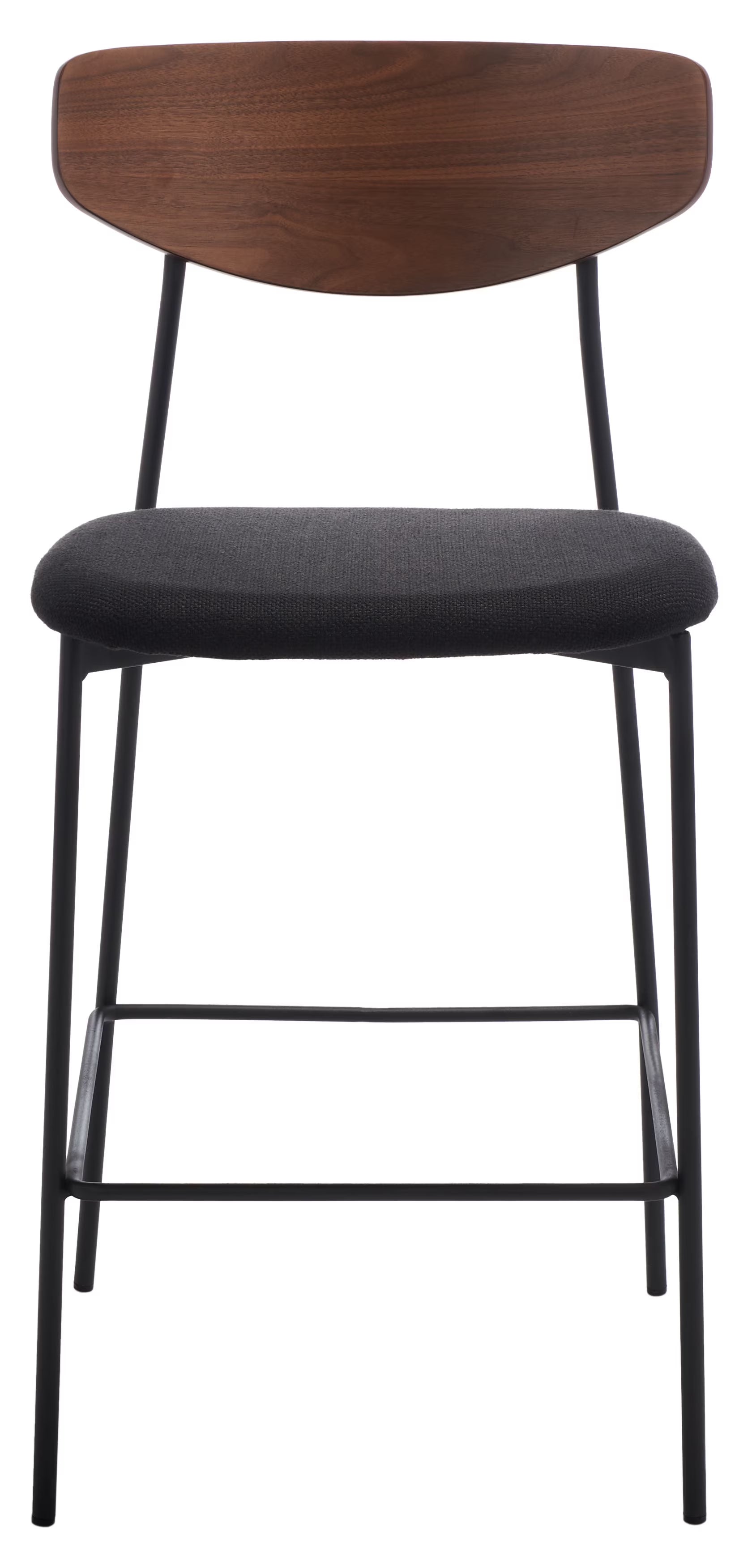 Walnut/Black Scandinavian Counter Stool C7187