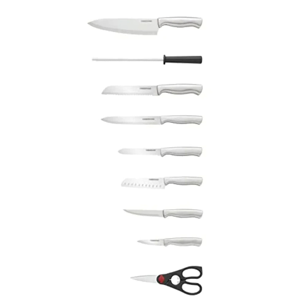 15 Pc Stamped Stainless Steel Knife Block Set W2321
