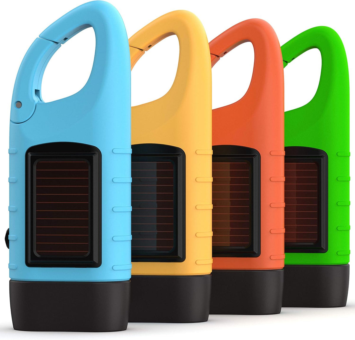 Rechargeable Flashlight with Solar Power & Hand Crank, High Lumen LEDs, 4 Pack G4044