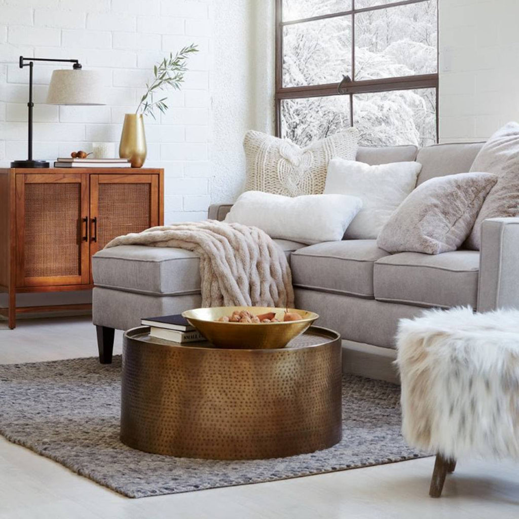 Caramel Faux Leather Wood Armchair T851666