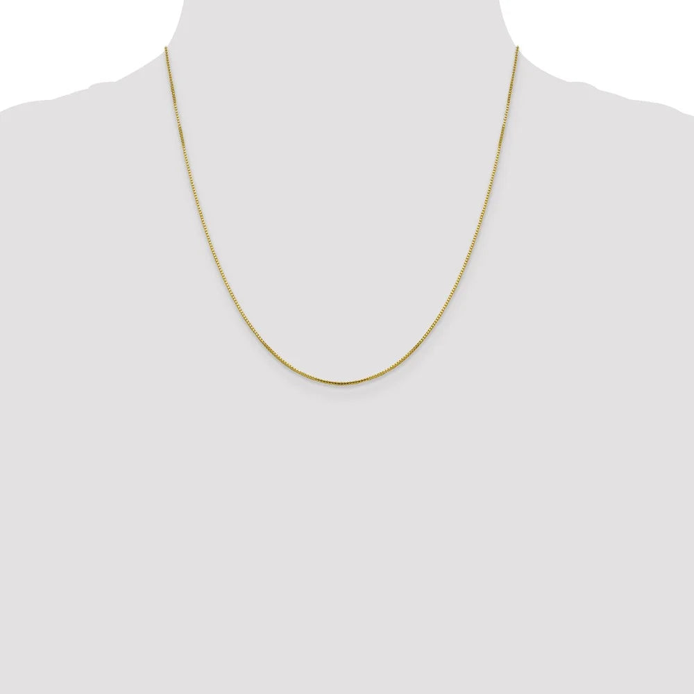 10kt Yellow Gold Octagonal Box Chain 20 inch Lobster Clasp Y610253