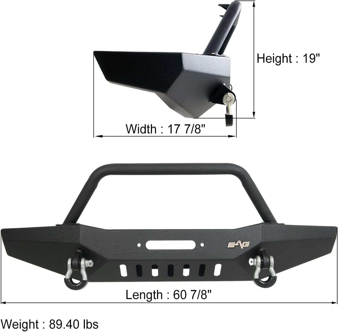 Front Bumper with Winch Plate for Cherokee XJ F71892