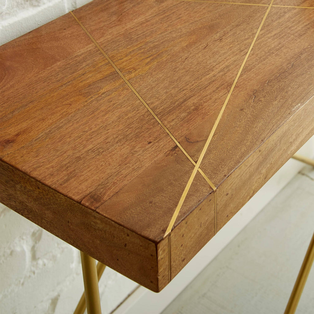 Brown Wood Sofa Table B5363