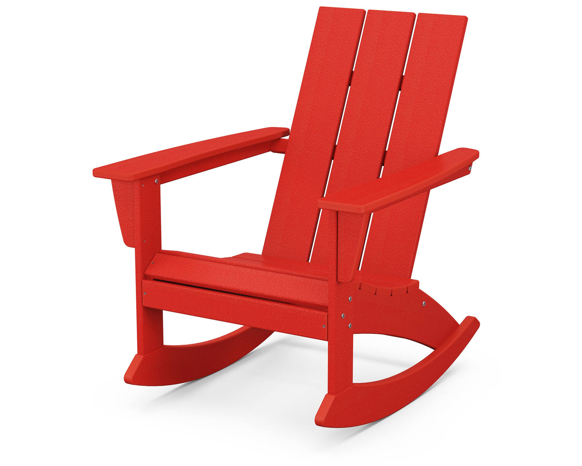 Sunset Red Adirondack Rocking Chair Z36086