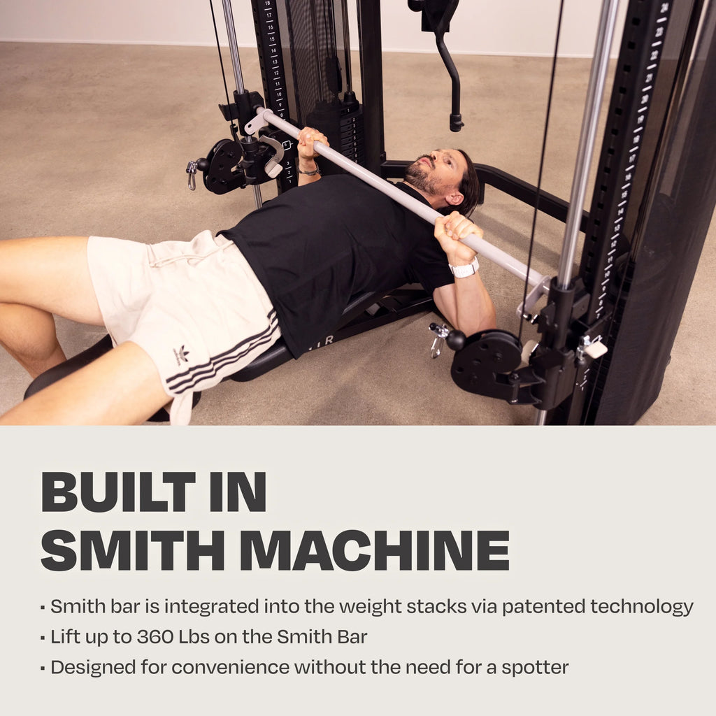 3 Home Gym Functional Trainer with Selectorized Smith Bar E38566