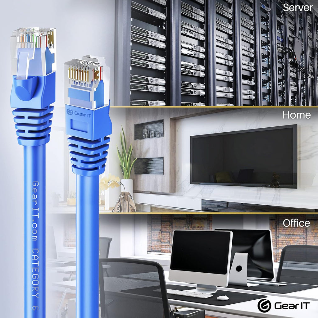 Cat 6 Ethernet Cable 6 ft (20-Pack) Blue A863