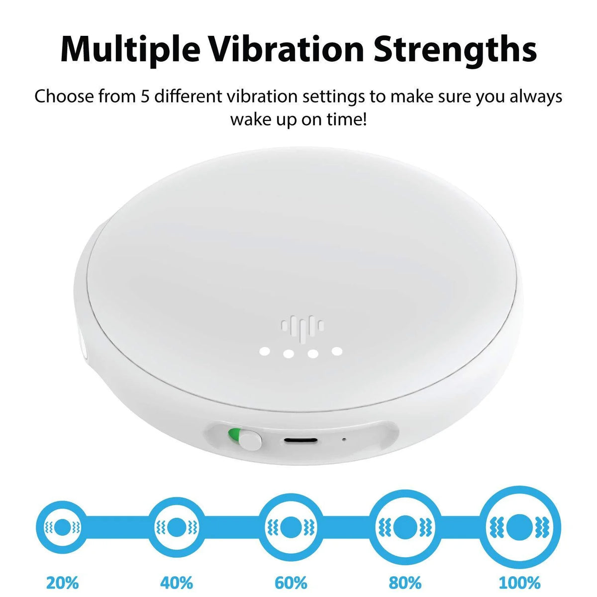 Black Vibration Bed Shaker Bluetooth Alarm Clock L116