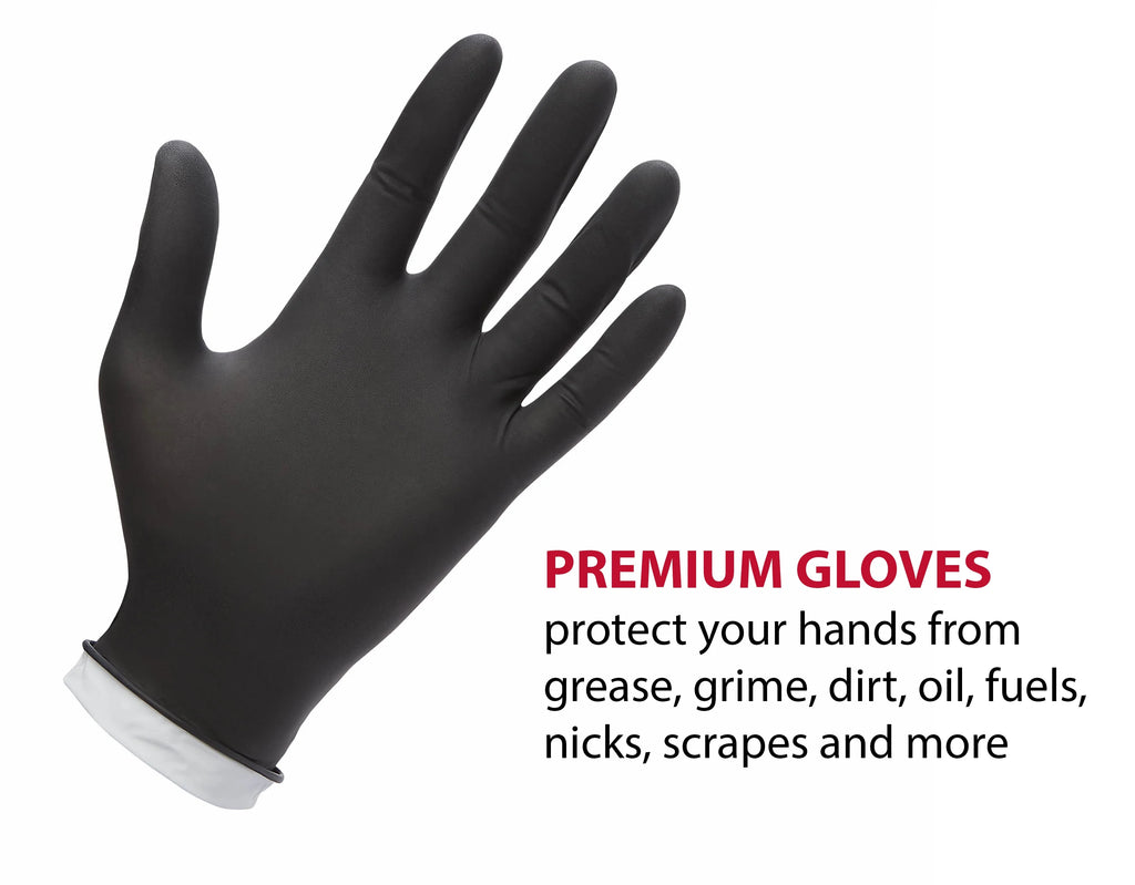 Black Nitrile Gloves, Large, 100 Count P189146