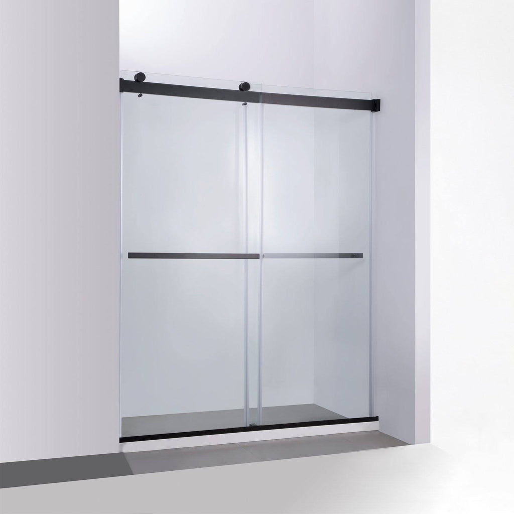 Chrome Double Sliding Frameless Shower Door U4556