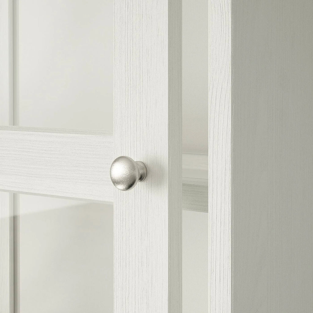 White Glass-Door Cabinet Q8414