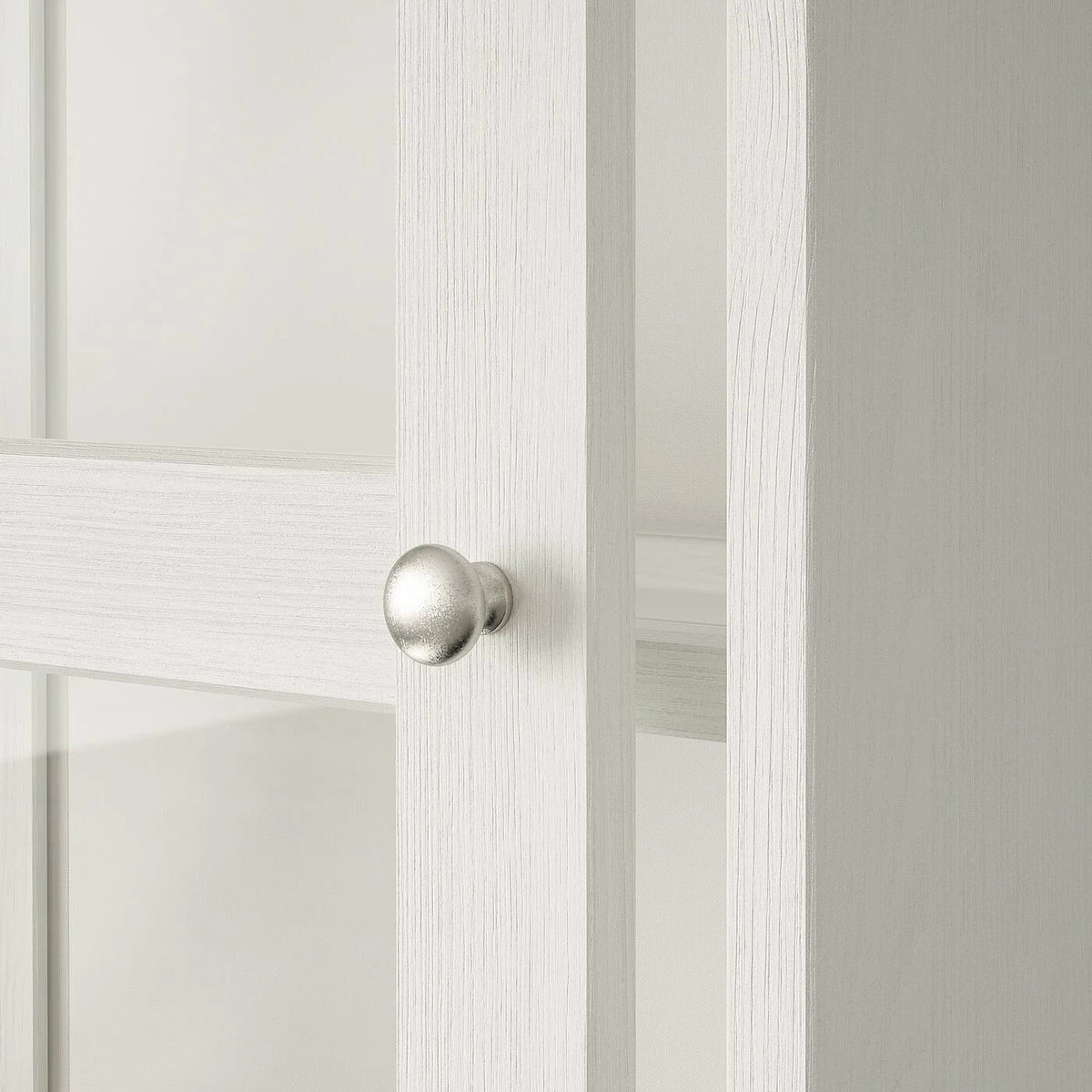 White Glass-Door Cabinet Q8414