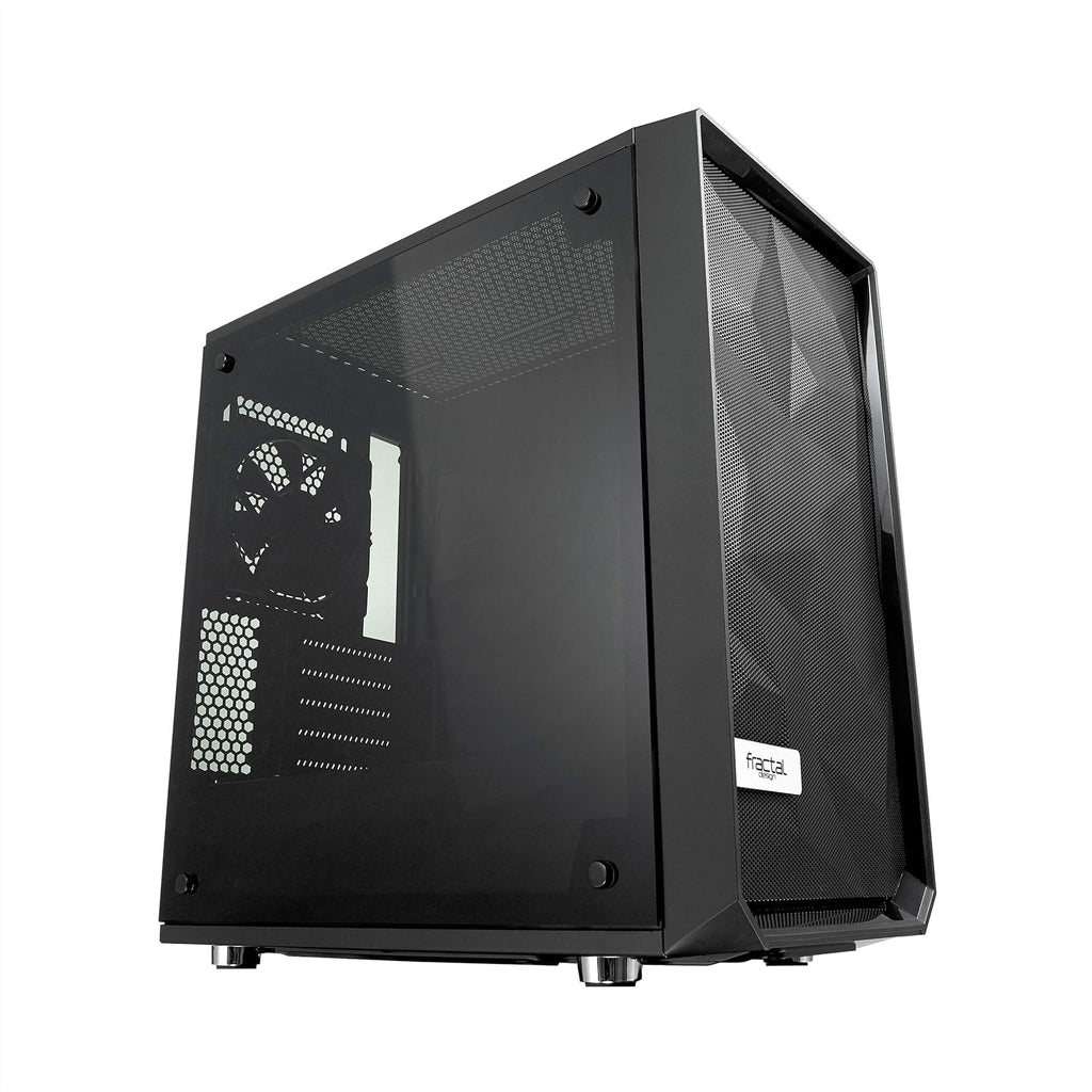 Black Compact Mid Tower Computer Case L4211