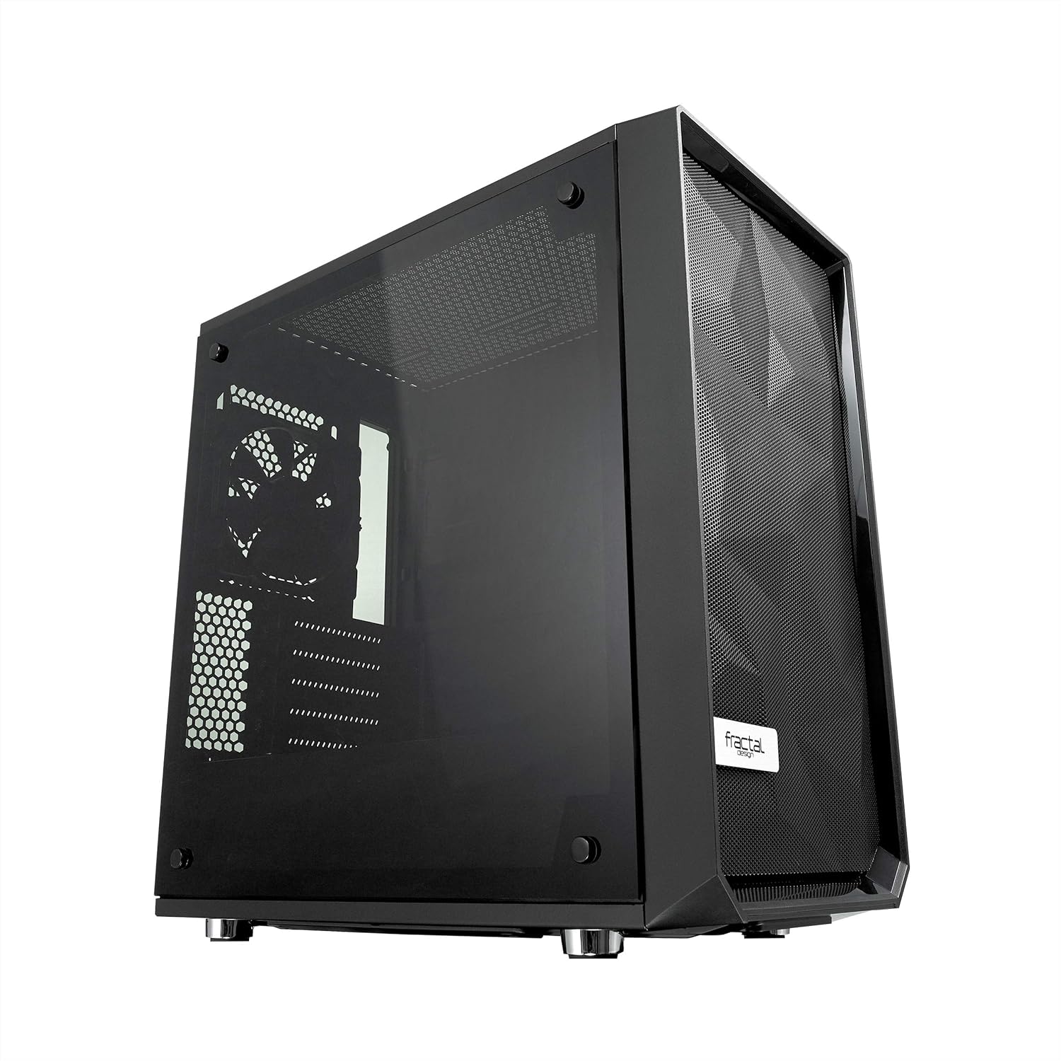 Black Compact Mid Tower Computer Case L4211