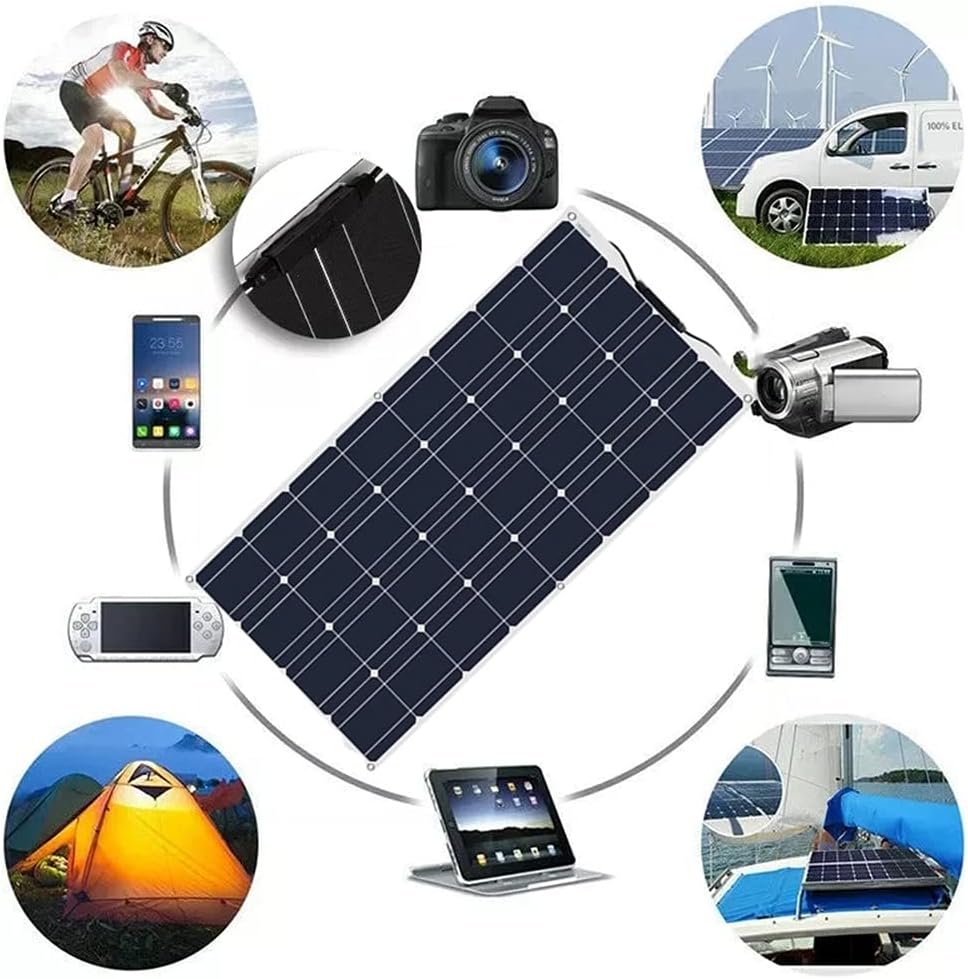 600W 2X 300W PET Flexible Mono Solar Panel with 40A Controller Q9395