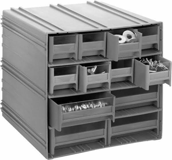 Gray 12 Drawer Storage Cabinet K940