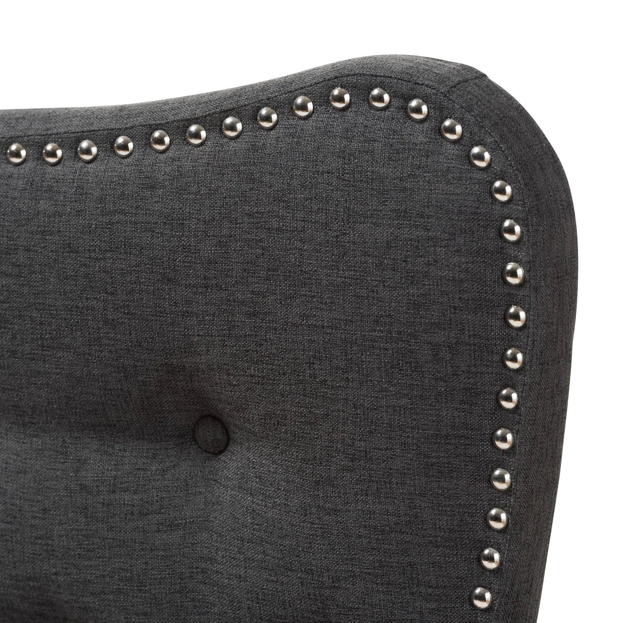 Dark Grey Fabric Full Size Headboard C9450