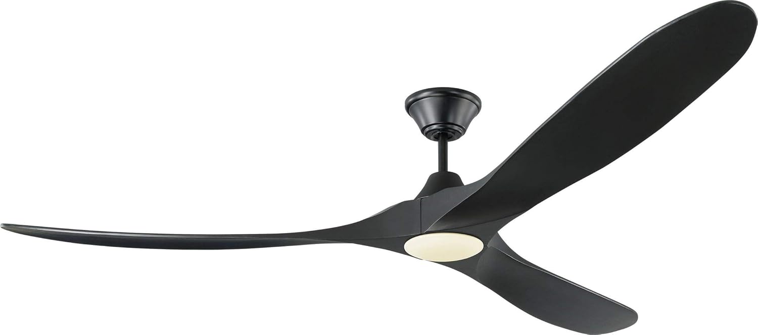 Matte Black 60 Ceiling Fan with LED Light and Remote Control V2937