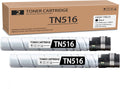 TN516 Toner Cartridge Compatible for Konica Minolta Bizhub 458E 558E 658E Printer (Black, 2-Pack) W886969
