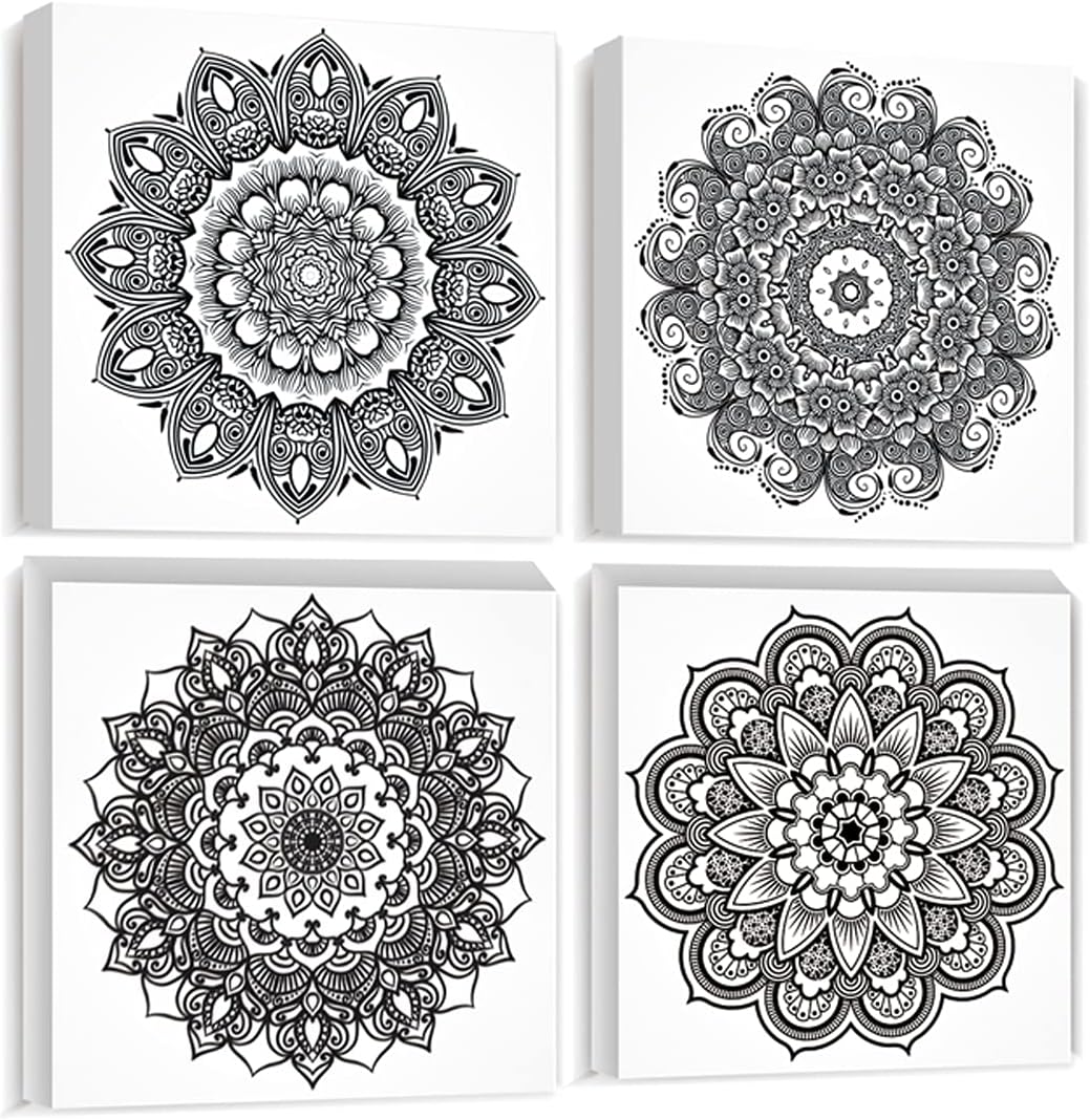 Modern Giclee Seascape Canvas Prints 4 Pieces 12x12inch R804753
