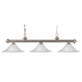 Brushed Nickel 3 Light Island Light A410