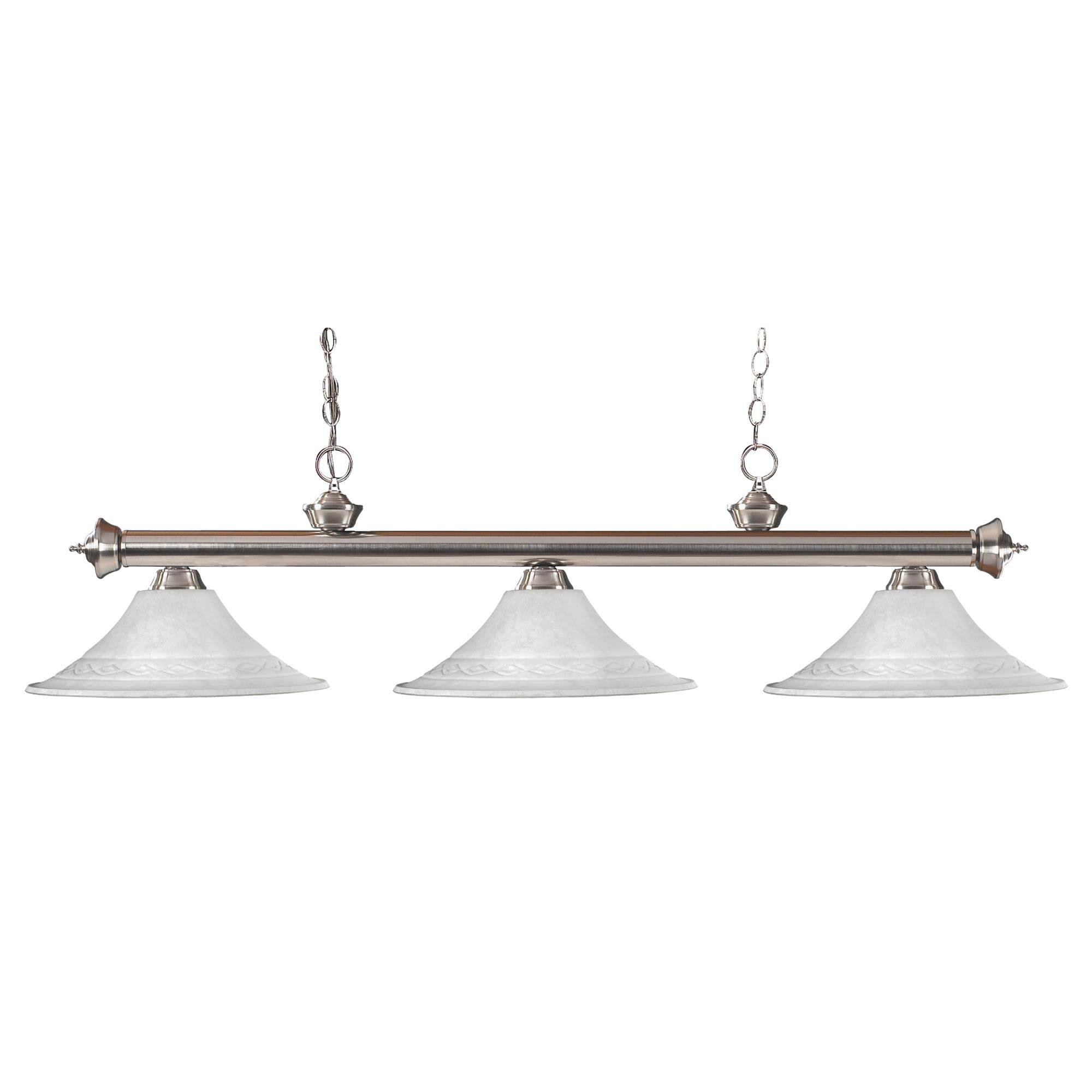 Brushed Nickel 3 Light Island Light A410