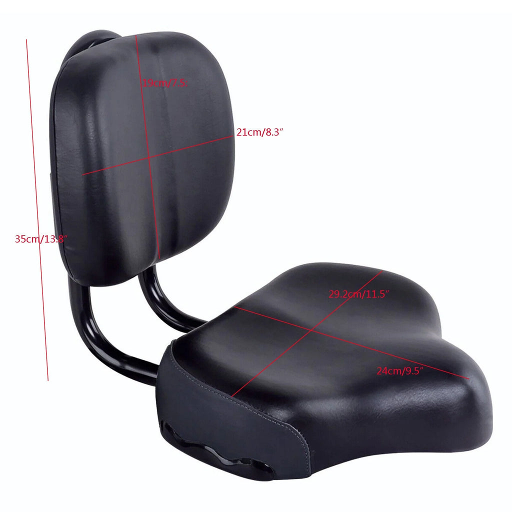 Black Bicycle Saddle with Soft Back M67713