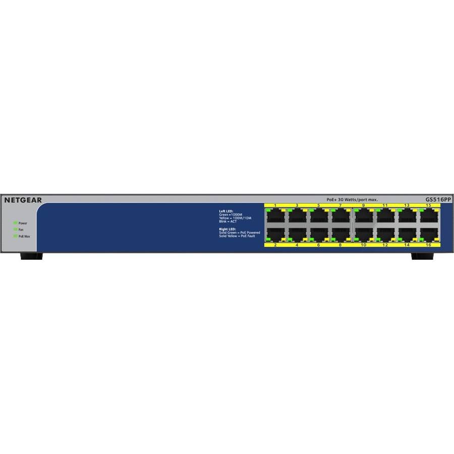 16 PoE+ Ethernet Ports Unmanaged Switch V9241