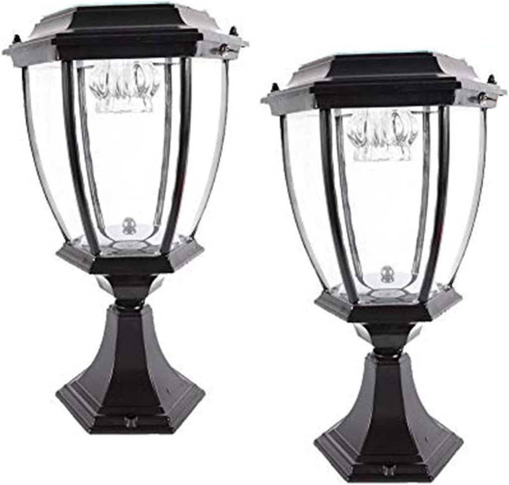 2 Pack Large Aluminum Solar Lamps Bronze Waterproof LED Landscape Light L785
