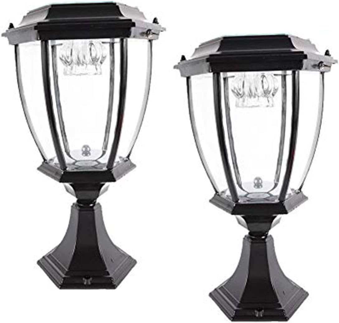 2 Pack Large Aluminum Solar Lamps Bronze Waterproof LED Landscape Light L785