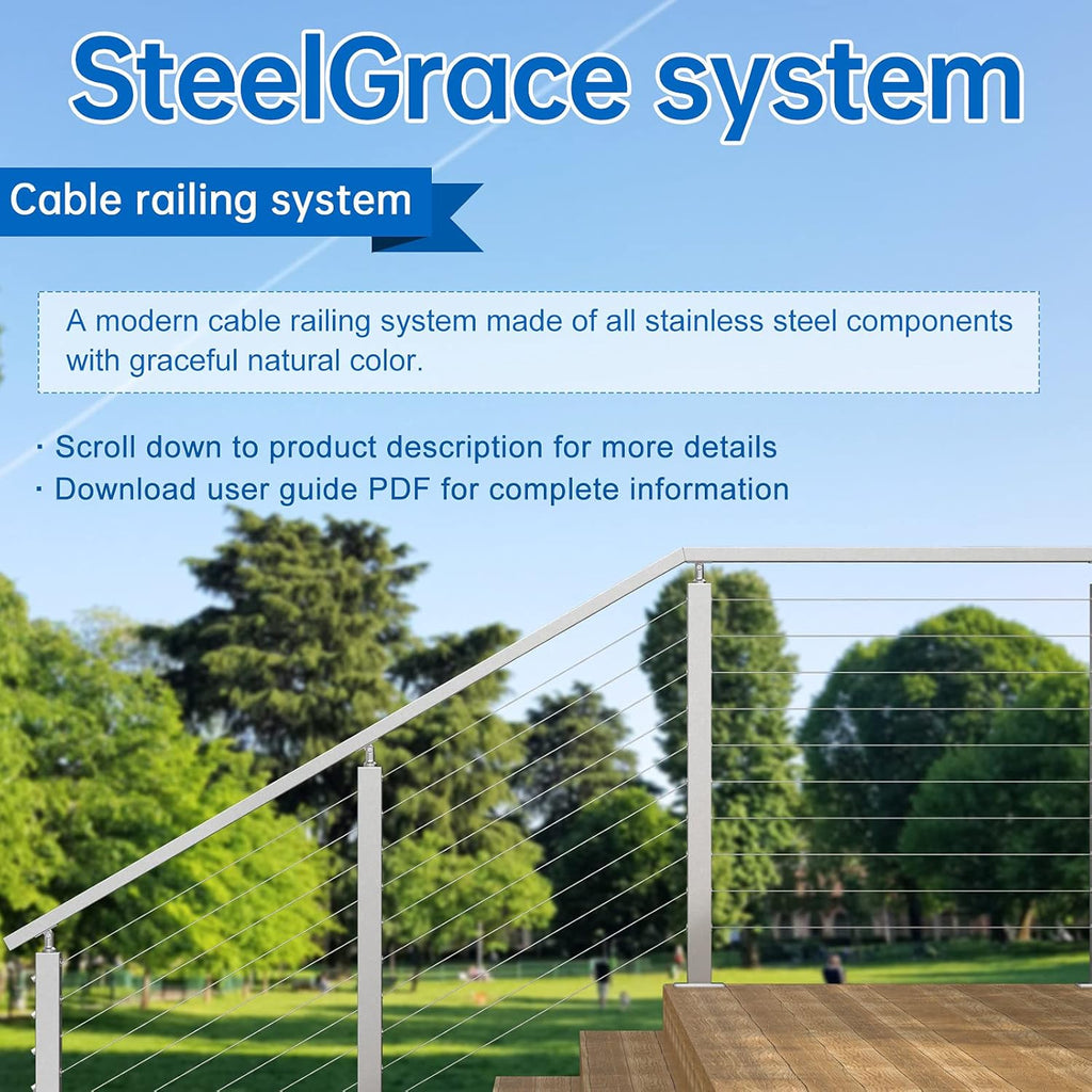 20 Pack 1/8 Cable Railing Kit T316 Stainless Steel Terminal W1981