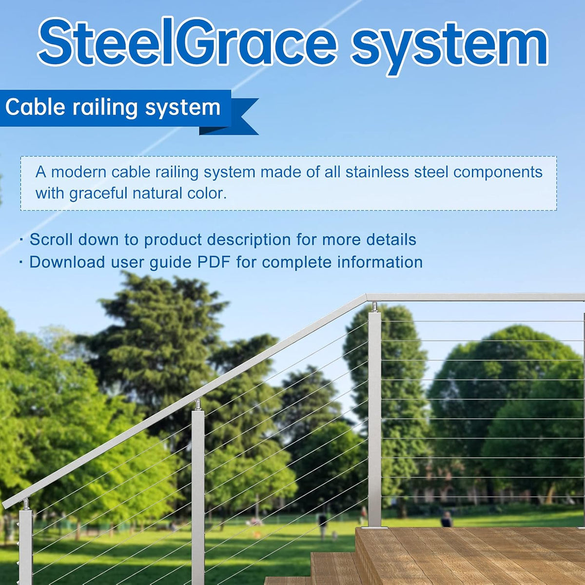 20 Pack 1/8 Cable Railing Kit T316 Stainless Steel Terminal W1981