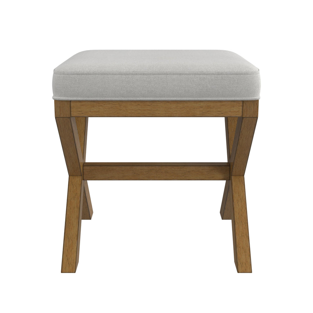Dark Driftwood Wood Vanity Stool V309