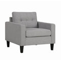 Light Grey Tufted Accent Chair M8855