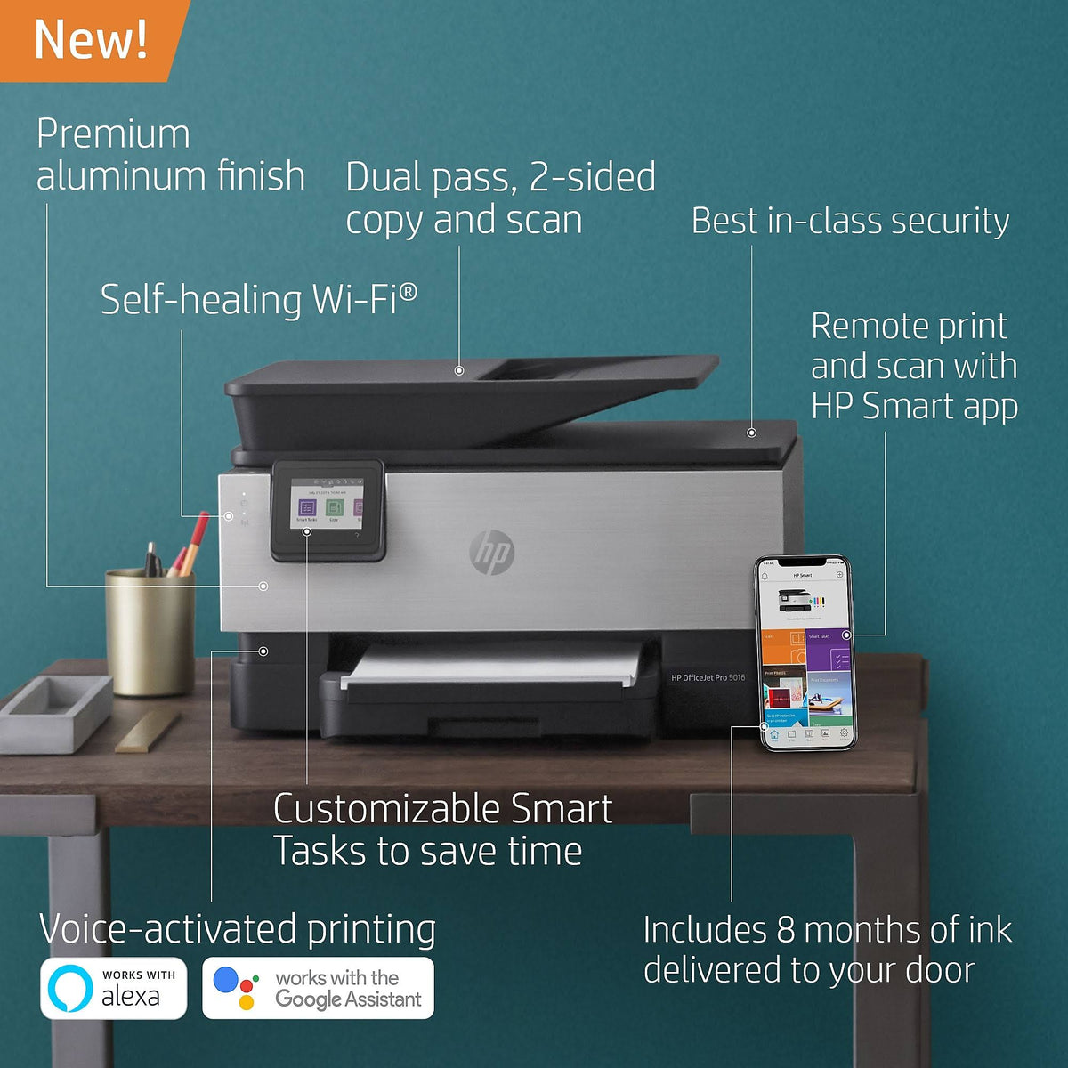 HP OfficeJet Pro 9016 All-in-One Wireless Color Inkjet Printer H148