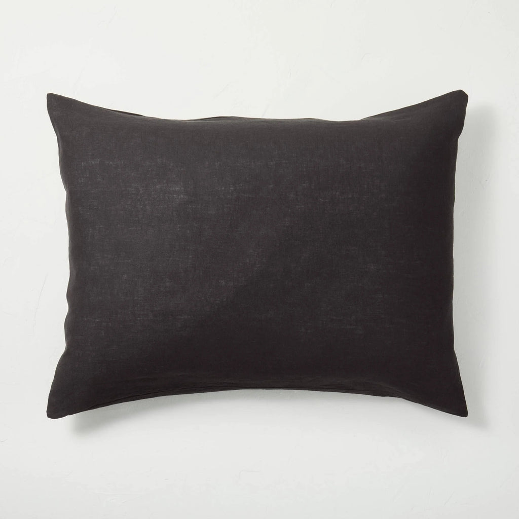 Washed Black King Linen Duvet & Sham Set R87349