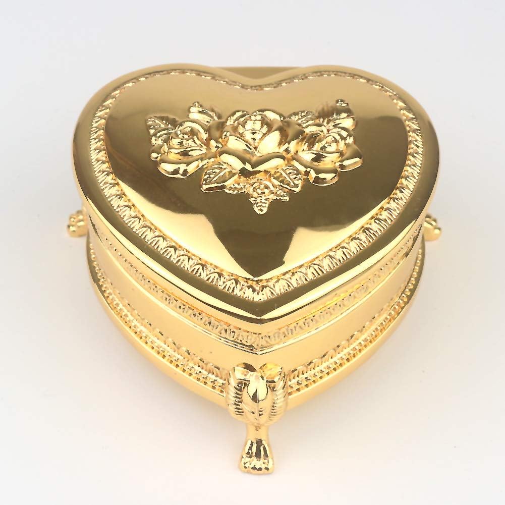 Embossed Metal Music Box Wind Up Movement Music Box, Pack of 2 B3021
