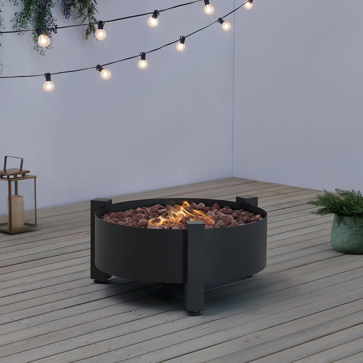 Dark Charcoal Round Fire Pit S60279