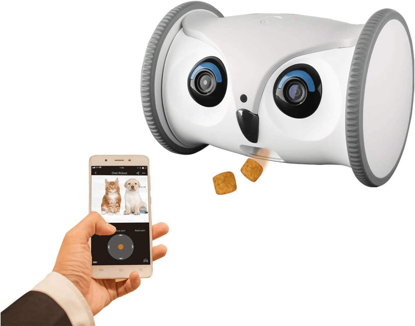 Owl Robot Pet Camera with Treat Dispenser H7219
