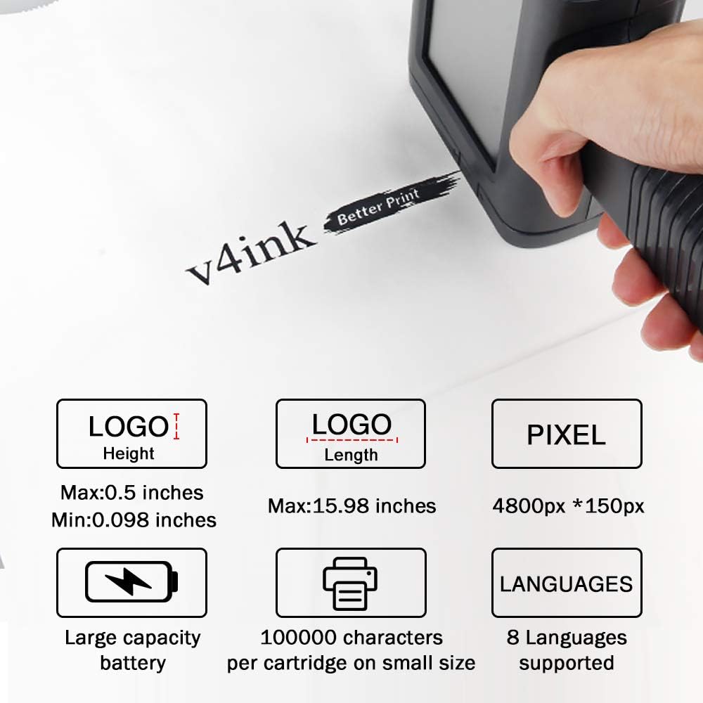 Portable Handheld Printer Labeler with 4.3 Inch HD LED Touch Screen M955982